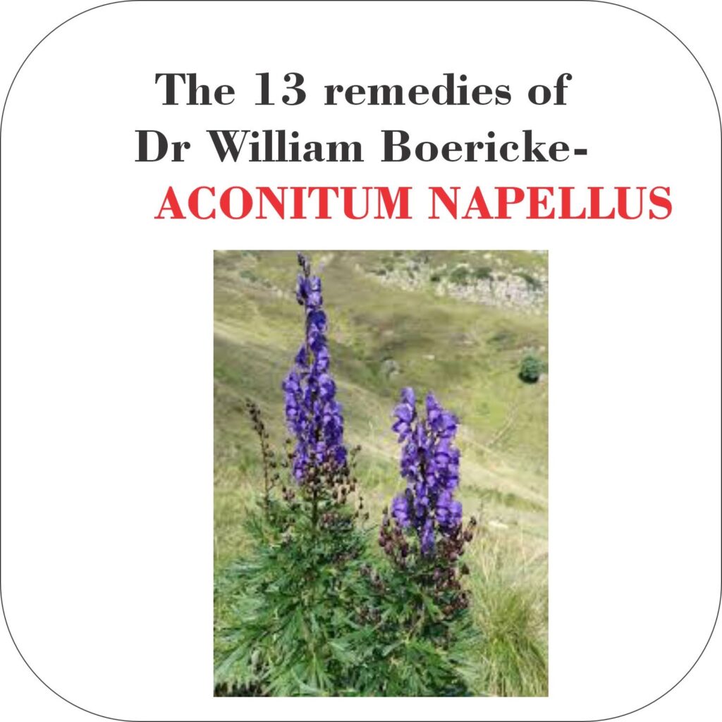 The 13 remedies of Dr William Boericke-06 ACONITUM NAPELLUS